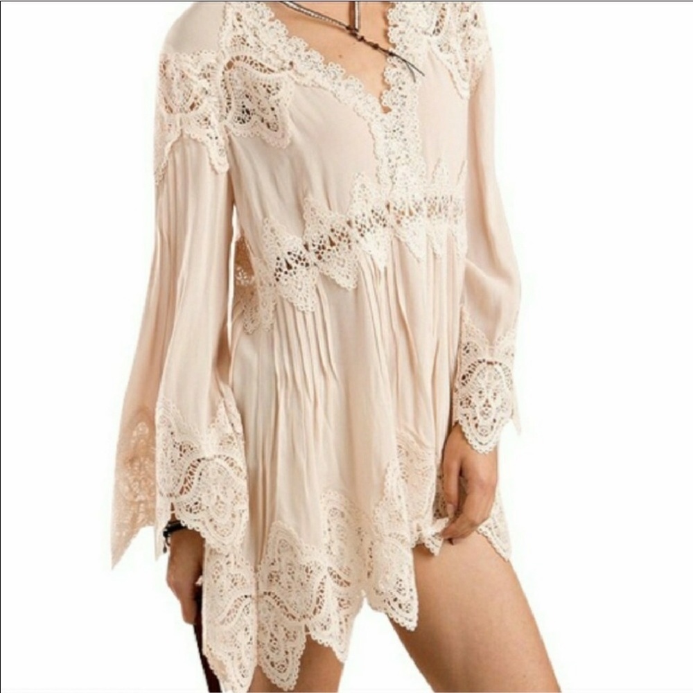POL White Bohemian Tunic